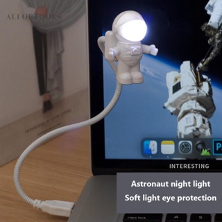 โคมไฟตั้งโต๊ะ LED รูปนักบินอวกาศ USB สําหรับตกแต่งโต๊ะอ่านหนังสือ#S [alloetools.th]