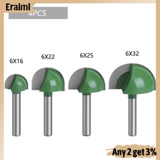 Eralml ดอกเร้าเตอร์ทังสเตน เหล็กอัลลอย ทรงกลม เส้นผ่าศูนย์กลาง 6 มม. สําหรับงานไม้ 4 ชิ้น