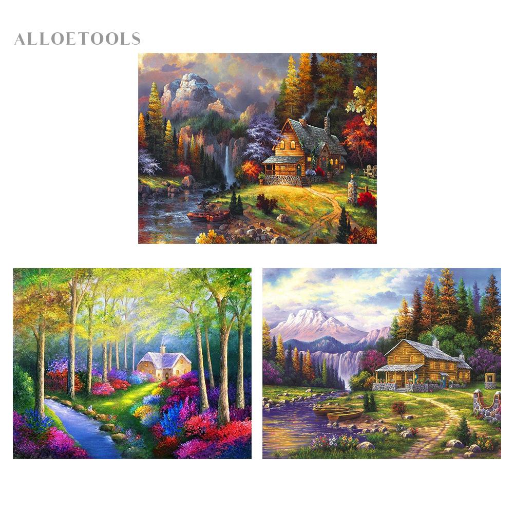 ภาพวาดภูเขา-และป่าไม้-ระบายสีตามตัวเลข-สําหรับผู้เริ่มต้น-alloetools-th