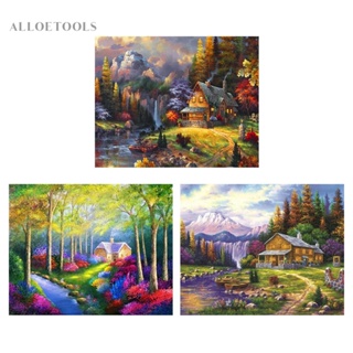 ภาพวาดภูเขา และป่าไม้ ระบายสีตามตัวเลข สําหรับผู้เริ่มต้น [alloetools.th]