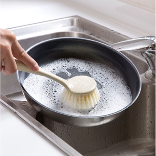 [Household] แปรงทําความสะอาดหม้อ อ่างล้างจาน ด้ามจับยาว สําหรับครัวเรือน