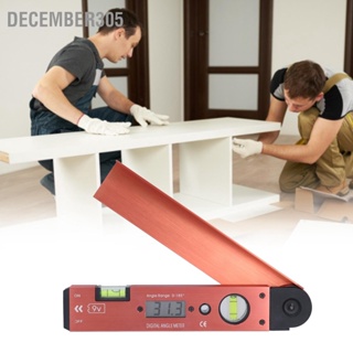December305 LCD ไม้โปรแทรกเตอร์ดิจิตอล Inclinometer แบบพกพามุม Finder พร้อมระดับฟองสำหรับช่างไฟฟ้าช่างไม้