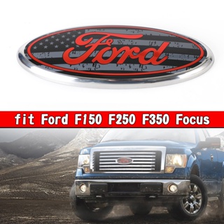 Front Grille Grill &amp; Tailgate Bowtie ตราสัญลักษณ์วงรี Fit Ford F150 F250 F350 Focus