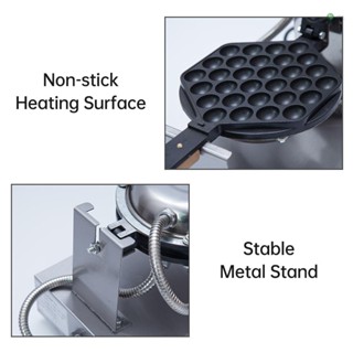 [พร้อมส่ง] เครื่องทําวาฟเฟิลฟองนมไฟฟ้า 1400W พร้อมถาดหยดน้ํา 3 นาที ถอดออกได้ สีดํา