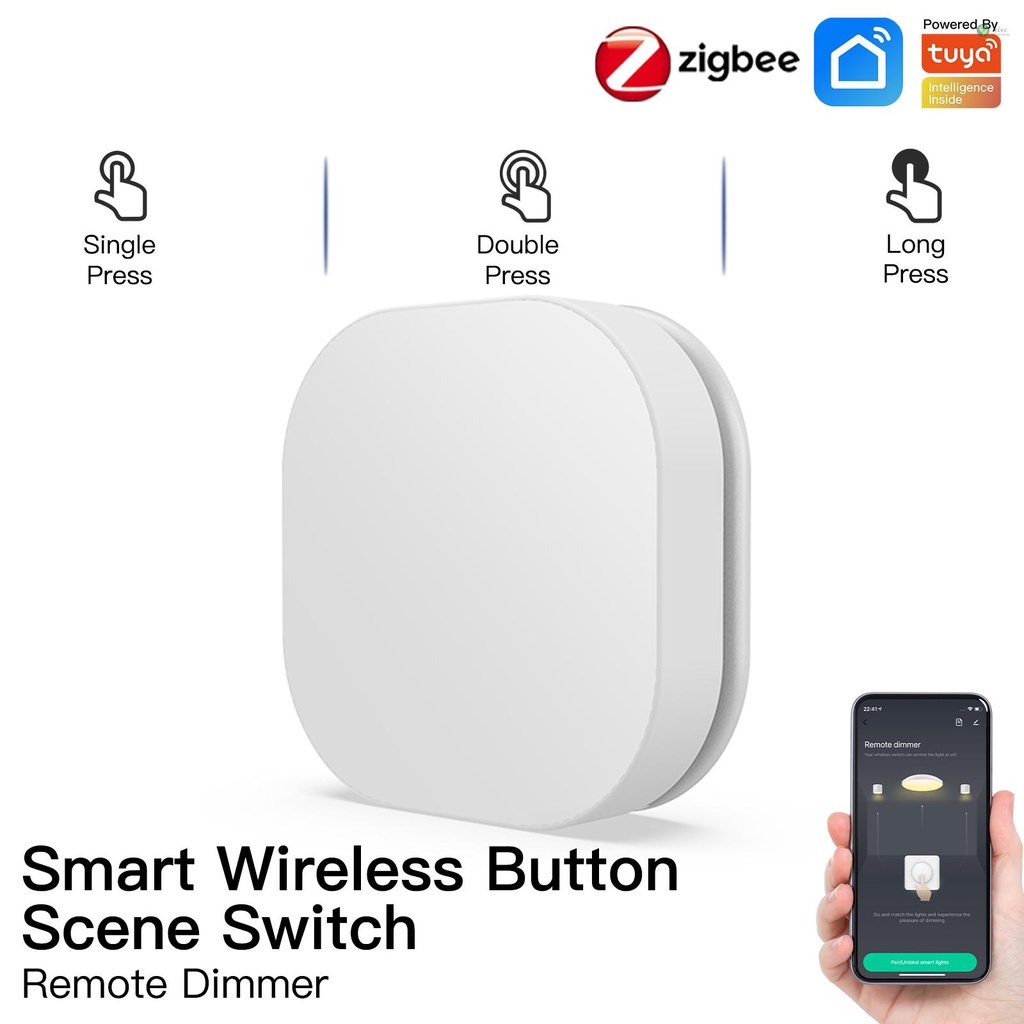 พร้อมส่ง-zigbee-สวิตช์ปุ่มกดอัจฉริยะ-ไร้สาย-ควบคุมผ่านแอพ-tuya-smart-life-ใช้แบตเตอรี่-สําหรับอุปกรณ์บ้าน