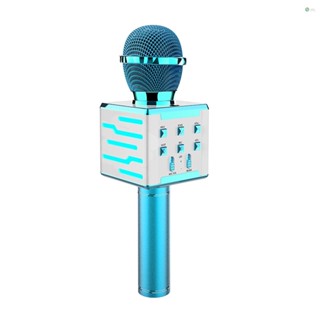 [พร้อมส่ง] ไมโครโฟนไร้สาย มีไฟ LED สําหรับร้องเพลง ร้องเพลง ร้องเพลง ร้องเพลง ร้องคาราโอเกะ BT ไมโครโฟน บ้าน เครื่องเล่น KTV ปาร์ตี้ ที่บ้าน