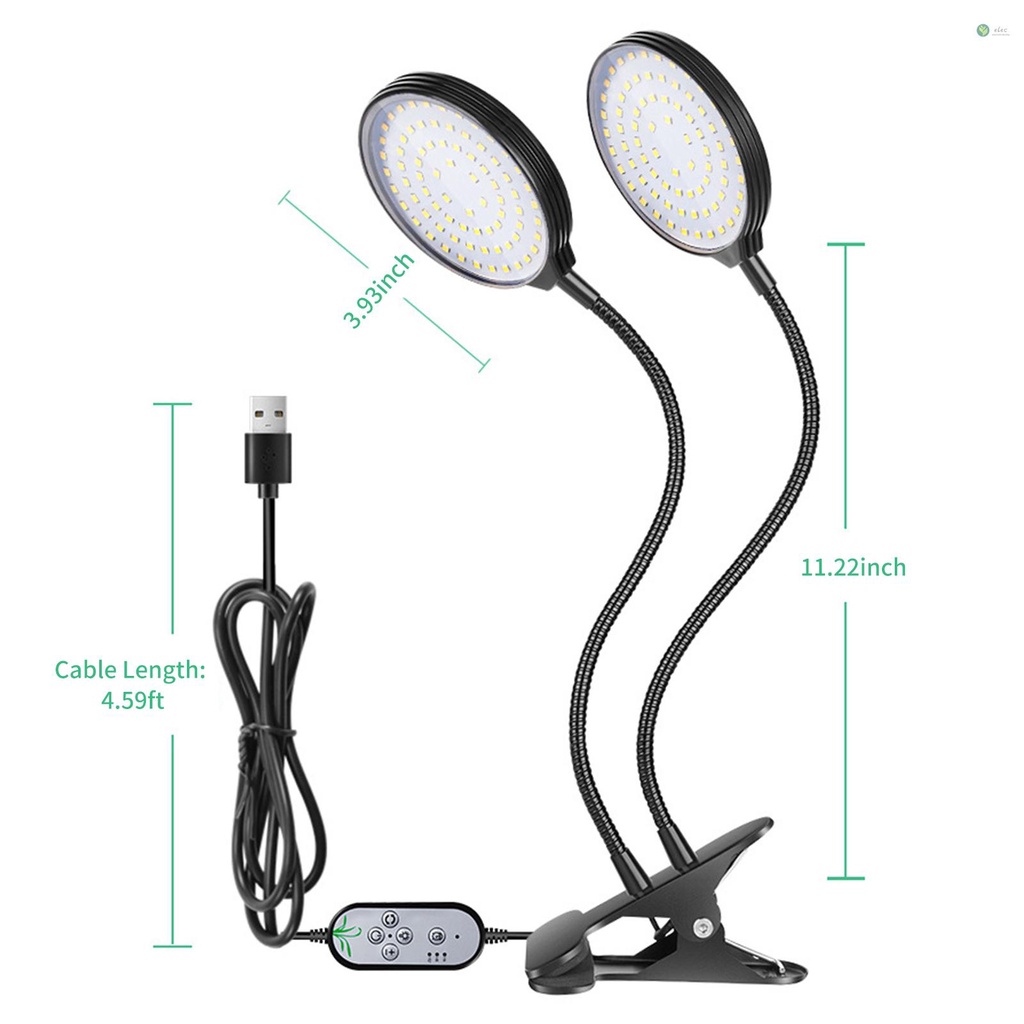 พร้อมส่ง-โคมไฟ-led-ตั้งเวลาได้-4-8-12-ชั่วโมง-5-ความสว่าง-แบบคลิปหนีบ-ปรับได้-สําหรับปลูกพืชในร่ม