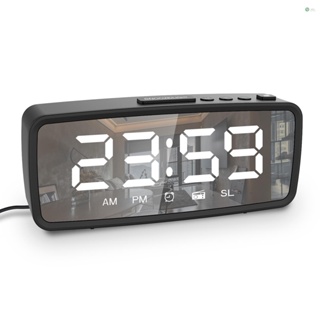 [พร้อมส่ง] นาฬิกาปลุกดิจิทัล 5.1 นิ้ว หรี่ไฟได้ 3 ระดับ วิทยุ FM พร้อมตัวจับเวลา ปรับระดับเสียง โหมดมืด พร้อมตัวเลื่อนปลุก 12 24H