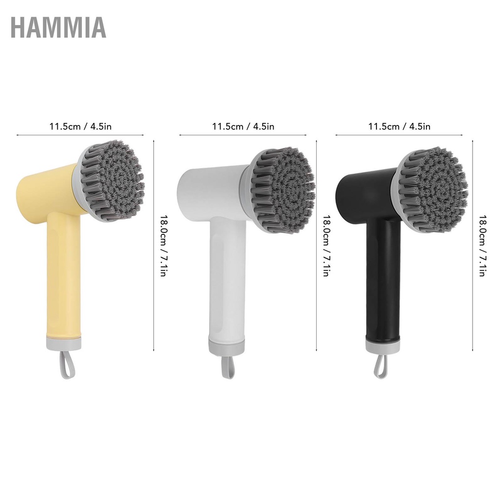 hammia-แปรงทำความสะอาดไฟฟ้าห้องครัวห้องน้ำเครื่องทำความสะอาดอเนกประสงค์แปรงทำความสะอาดแบบใช้มือถือ