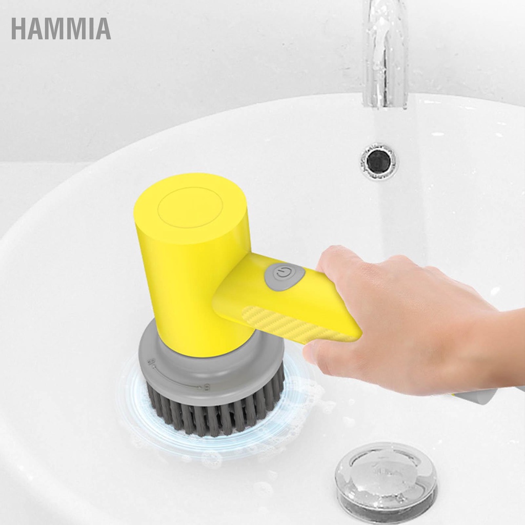 hammia-แปรงทำความสะอาดไฟฟ้าห้องครัวห้องน้ำเครื่องทำความสะอาดอเนกประสงค์แปรงทำความสะอาดแบบใช้มือถือ