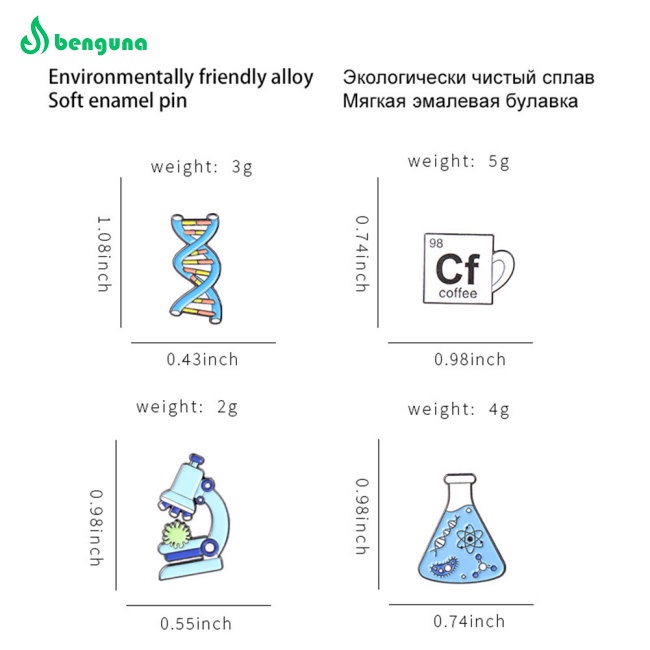 benguna-เข็มกลัดโลหะ-รูปกล้องจุลทรรศน์วิทยาศาสตร์-ชีววิทยา