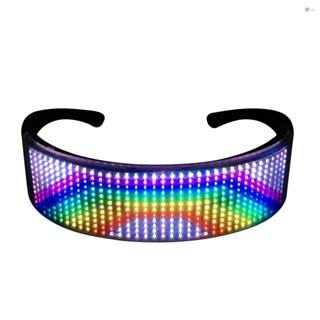 [พร้อมส่ง] แว่นตา LED BT ลายแอนิเมชั่น 22 ภาพ 20 โหมดดนตรี หลากสี ของเล่น สําหรับปาร์ตี้ฮาโลวีน DIY