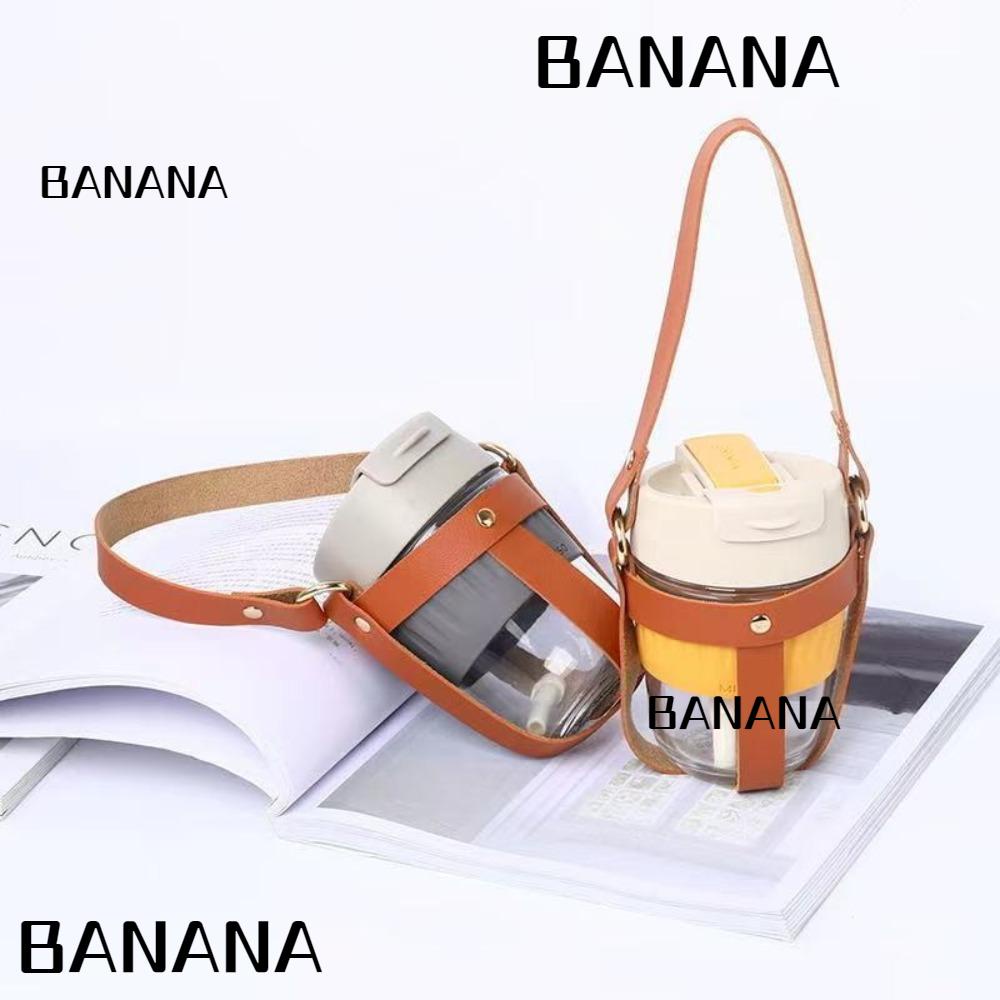 banana1-ที่วางแก้วกาแฟ-หนัง-pu-แบบพกพา-สีน้ําตาล-พร้อมที่จับ-สําหรับเดินทาง-ใช้ในบ้าน-นอกบ้าน