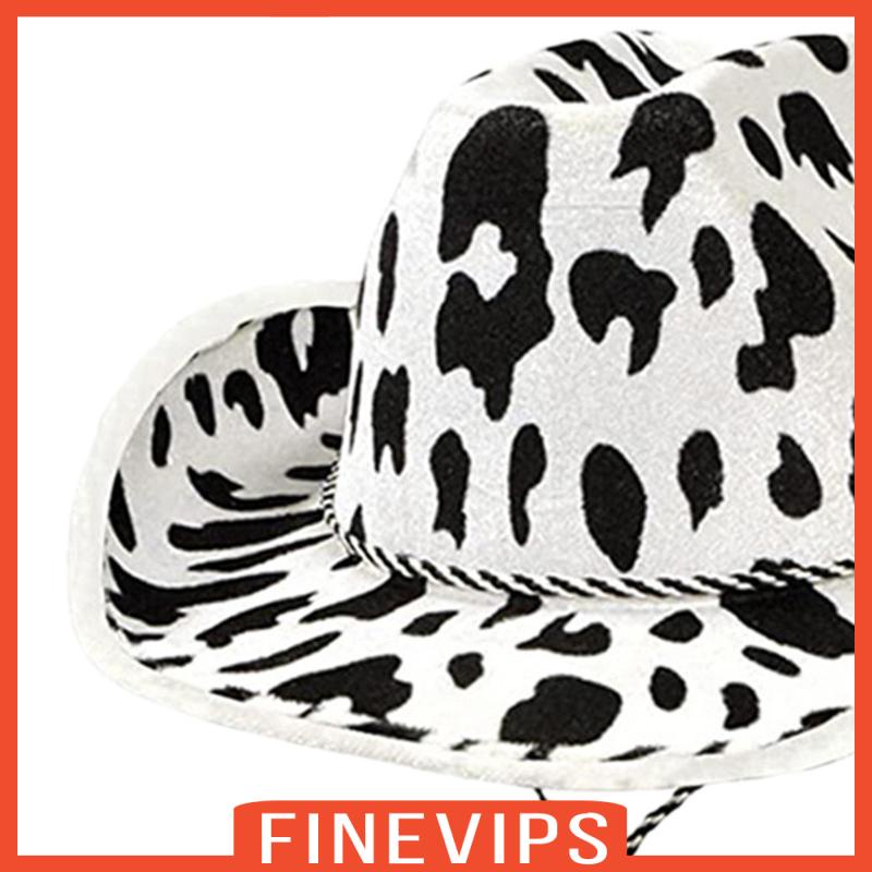 finevips-หมวกคาวบอย-ตะวันตก-พิมพ์ลายวัว-พร้อมสายคล้องคาง-สําหรับผู้ชาย-และผู้หญิง