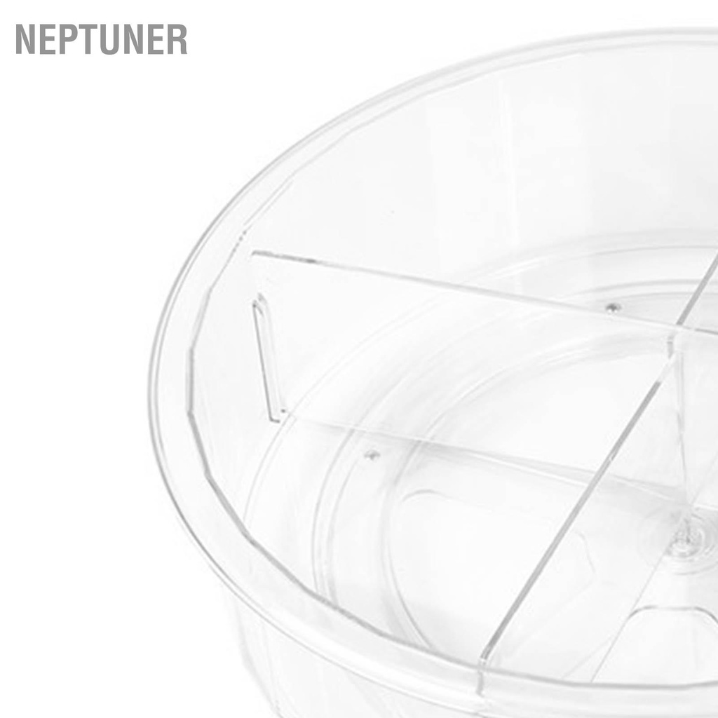 neptuner-องค์กรหมุนได้ชัดเจนกลม-pet-ภาชนะเก็บอาหารแผ่นเสียงหมุนได้สำหรับตู้เย็นตู้กับข้าวตู้