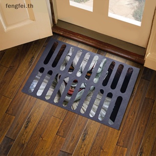 Fengfei พรมเช็ดเท้า ลายตัวตลก 3D สําหรับห้องน้ํา ทางเข้า ห้องสยองขวัญ