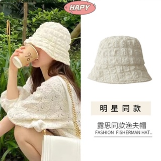 HAPY Zhao Lusi หมวกบักเก็ต กันแดด เข้ากับทุกการแต่งกาย แฟชั่นฤดูใบไม้ผลิ ฤดูร้อน สไตล์ญี่ปุ่น สําหรับผู้หญิง