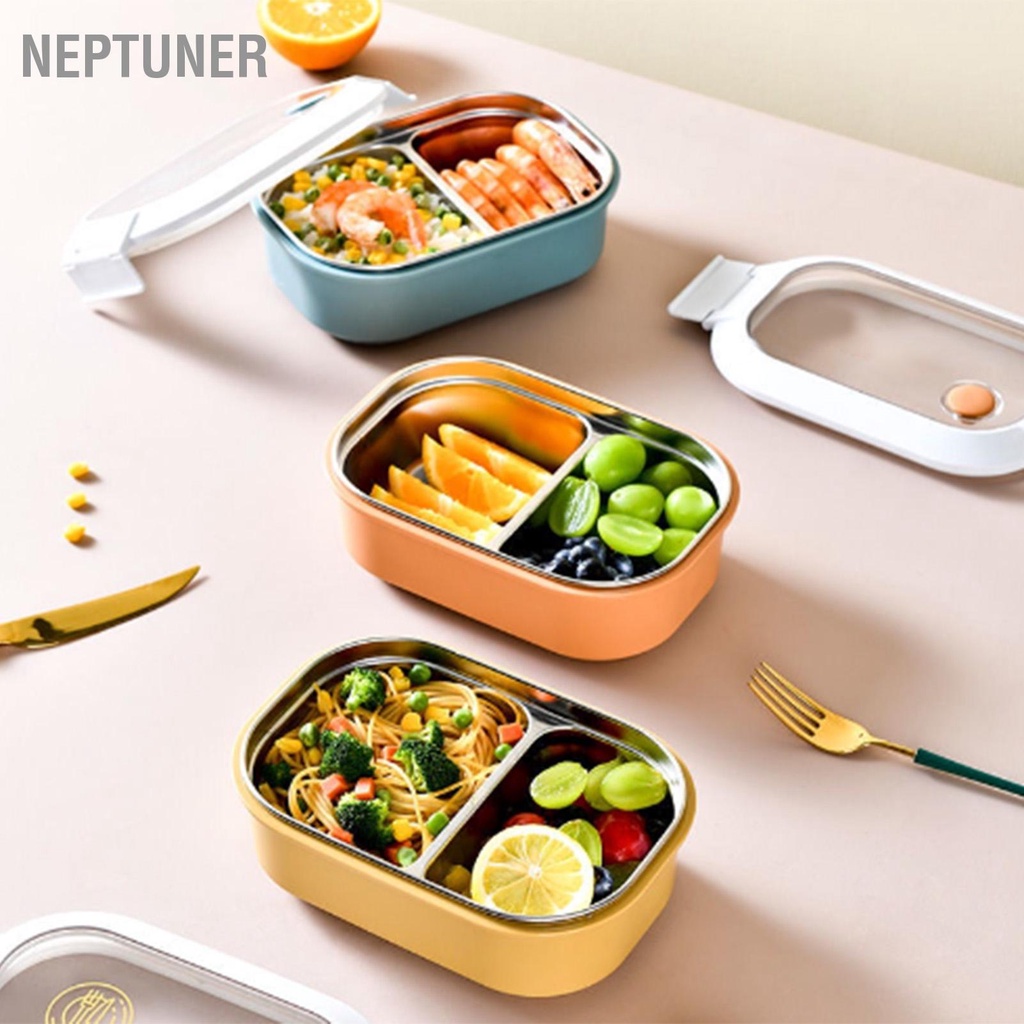 neptuner-กล่องอาหารกลางวันสแตนเลสฉนวนกันความร้อน-leakproof-ออกแบบน่ารักกล่อง-bento-แบบพกพาสำหรับโรงเรียนสำนักงาน