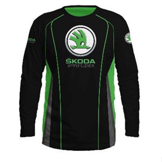 เสื้อยืดคอกลม แขนสั้น ผ้าไมโครไฟเบอร์ พิมพ์ลาย Skoda Sublimation Jersi Baju