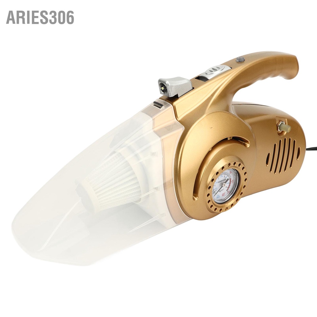 aries306-ยาง-inflator-เครื่องดูดฝุ่นรถยนต์-2-in-1-dc-12v-พร้อมไฟ-led-ทำความสะอาด-gold-เครื่องดูดฝุ่นรถยนต์มือถือสำหรับพองดูดฝุ่น