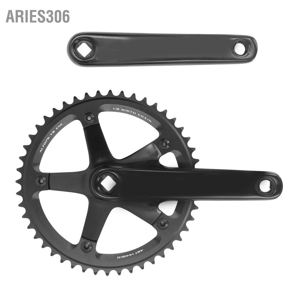 aries306-จักรยานcrankset-48t-black-square-taperอลูมิเนียมจักรยานcranksetสำหรับจักรยานเสือภูเขาจักรยานเกียร์คงที่