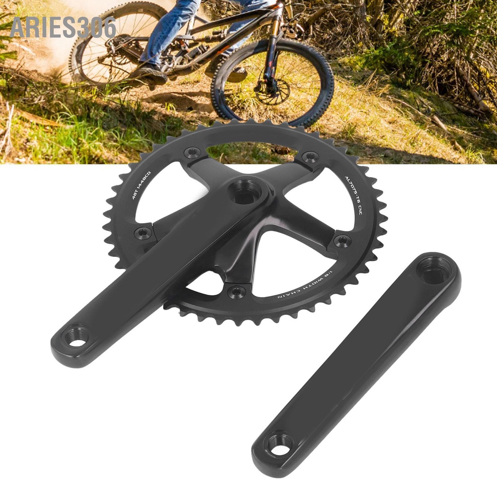 aries306-จักรยานcrankset-48t-black-square-taperอลูมิเนียมจักรยานcranksetสำหรับจักรยานเสือภูเขาจักรยานเกียร์คงที่