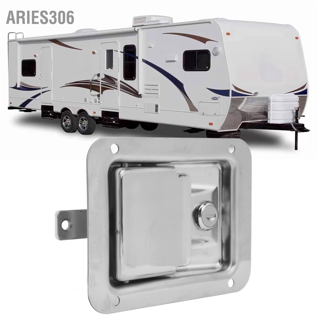 aries306-กล่องเครื่องมือ-latch-flush-mount-ล็อค-paddle-2-ปุ่มสำหรับรถพ่วงรถบรรทุก-camper-ตู้ไฟฟ้า