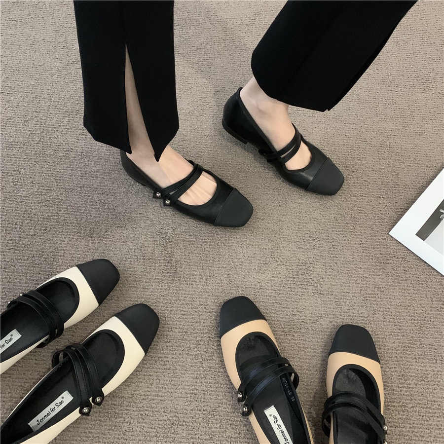 รองเท้าแมรี่เจน-รองเท้าหนัง-ส้นแบน-สไตล์เกาหลี-แฟชั่นฤดูใบไม้ผลิ-สําหรับผู้หญิง-2023