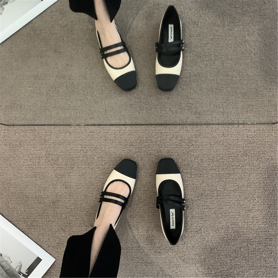 รองเท้าแมรี่เจน-รองเท้าหนัง-ส้นแบน-สไตล์เกาหลี-แฟชั่นฤดูใบไม้ผลิ-สําหรับผู้หญิง-2023