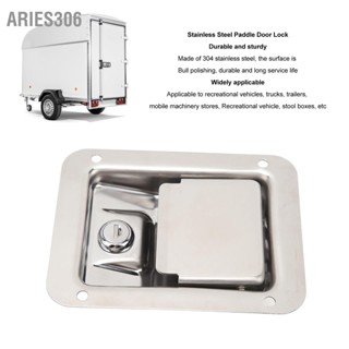  Aries306 Trailer ประตูล็อคกุญแจล็อคประตูสแตนเลส Paddle Handle ล็อค กล่องเครื่องมือล็อคสำหรับ RVs รถบรรทุกรถพ่วง