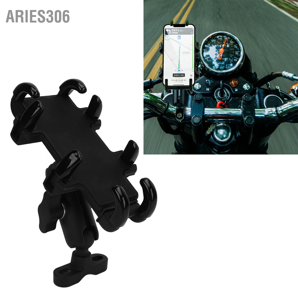 aries306-telescopic-รถจักรยานยนต์โทรศัพท์-mount-ปรับมุม-8-claws-fixation-handlebar-โทรศัพท์มือถือ-clamp-holder-สำหรับสกู๊ตเตอร์จักรยาน