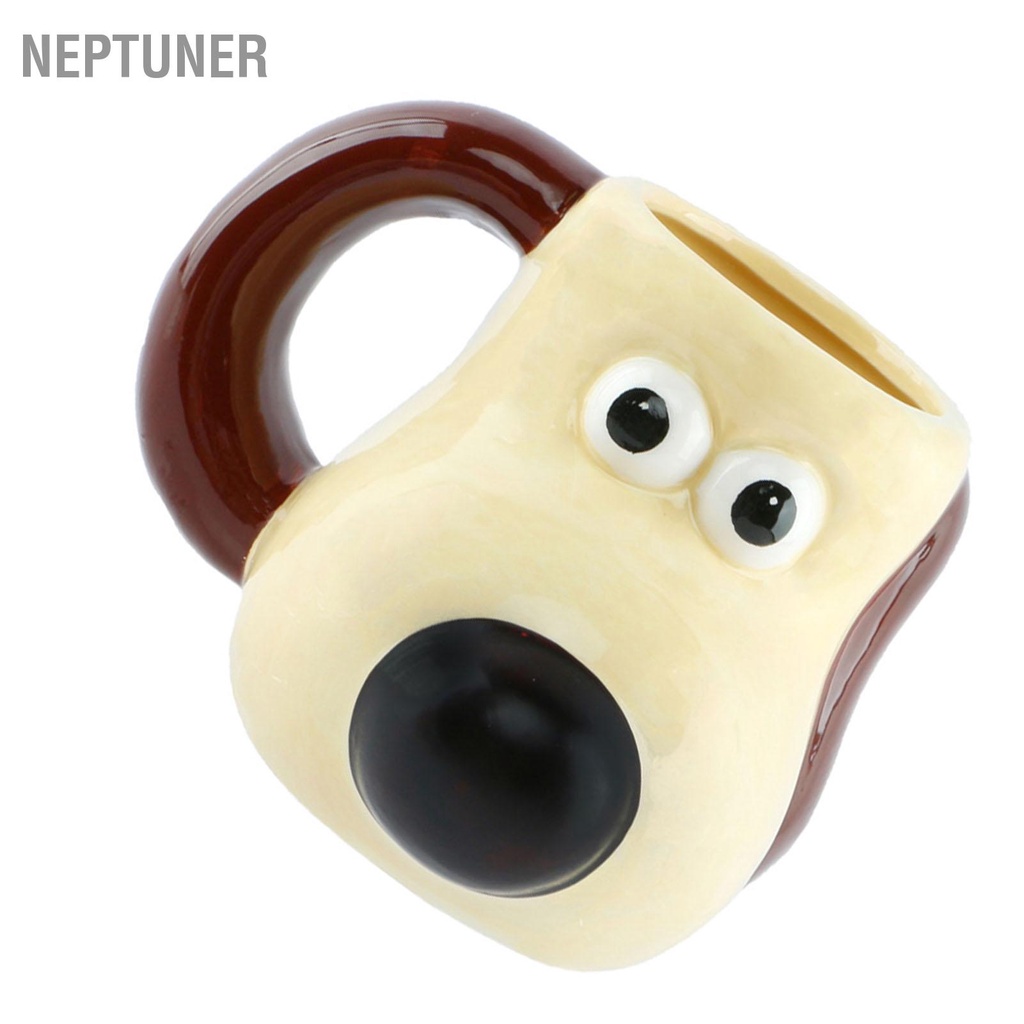 neptuner-การ์ตูนสุนัขแก้วเซรามิคถ้วยสุนัขน่ารักขนาดใหญ่ความจุแก้วอเนกประสงค์สำหรับน้ำกาแฟนม