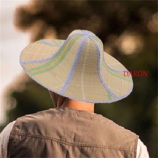 Daron หมวกฟางแฟชั่น หมวกชาวประมง หมวกบังแดด หมวกตกปลากลางแจ้ง หมวกตกปลา