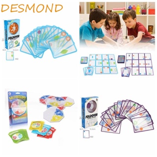 Desmond การ์ดเกมตรรกะซ้อนทับ การ์ดซ้อนกัน แบบใส ปฏิสัมพันธ์ระหว่างพ่อแม่ และลูก เพื่อการศึกษา Montessori Spatial Logical Puzzle ของเล่นสําหรับเด็ก