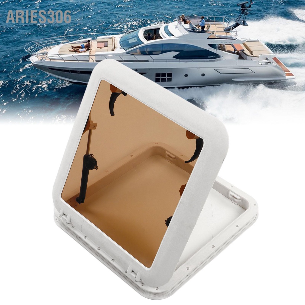 aries306-495-มม-เรือ-portlight-hatch-window-square-push-out-deck-porthole-สกายไลท์-escape-สำหรับเรือ-yacht-nautical-rv