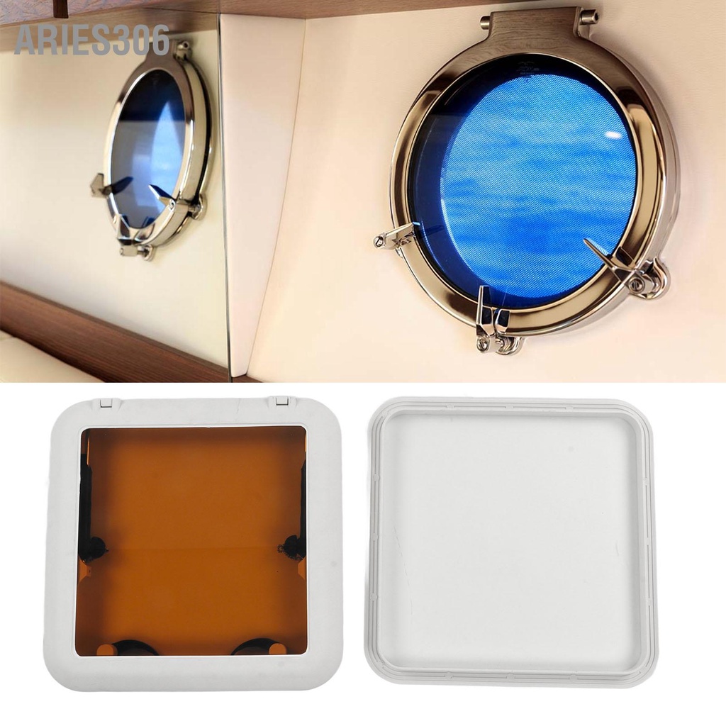 aries306-495-มม-เรือ-portlight-hatch-window-square-push-out-deck-porthole-สกายไลท์-escape-สำหรับเรือ-yacht-nautical-rv