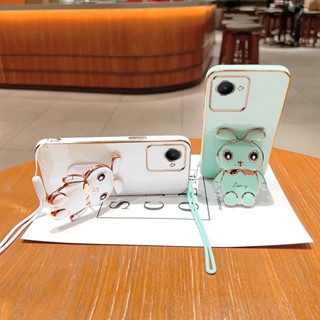 เคส Realme C30 C31 C30S ฝาครอบ พร้อมตัวยึดกล้องส่องทางไกล แบบพับได้ เคสโทรศัพท์ ซิลิโคนนิ่ม