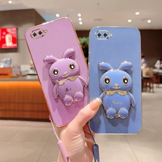 เคส OPPO A3S CPH1803 CPH1853 CPH1805 RMX1811 ฝาครอบ พร้อมตัวยึดสามมิติ แบบพับได้ ซิลิโคน เคสโทรศัพท์ นิ่ม