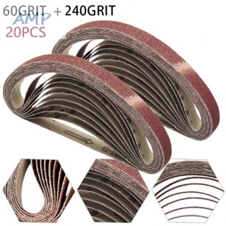 ⚡NEW 8⚡Sanding Belt 20pcs 60/240Grit For Grinding For M10 Sander Adapter Aluminum Oxide