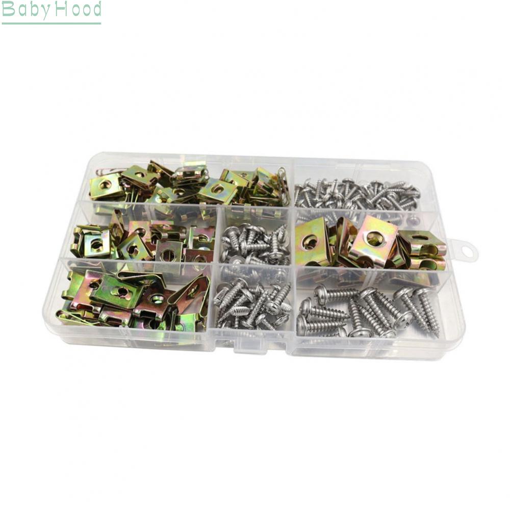 big-discounts-multi-sized-car-fender-bumper-fastener-u-nuts-clips-and-screws-170pcs-assortment-bbhood