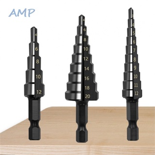 ⚡NEW 8⚡Drill Bits 3 Pcs 4-20mm Black Cutter Set High Speed Steel Straight Groove