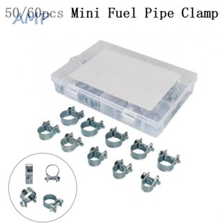 ⚡NEW 8⚡Mini Hose Clamps 50/60pcs 7-18mm Carbon Steel Fuel Pipe Nut Bolt Brand New