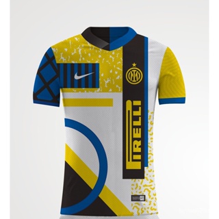 Yxev [พร้อมส่ง] เสื้อกีฬาแขนสั้น พิมพ์ลาย Jersey inter 4th free nameset