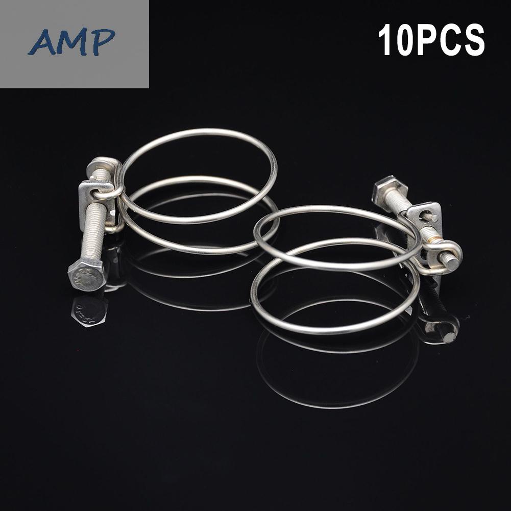 new-8-hose-clamp-10-pcs-bolt-clamp-software-hose-clamp-double-wire-stainless-steel