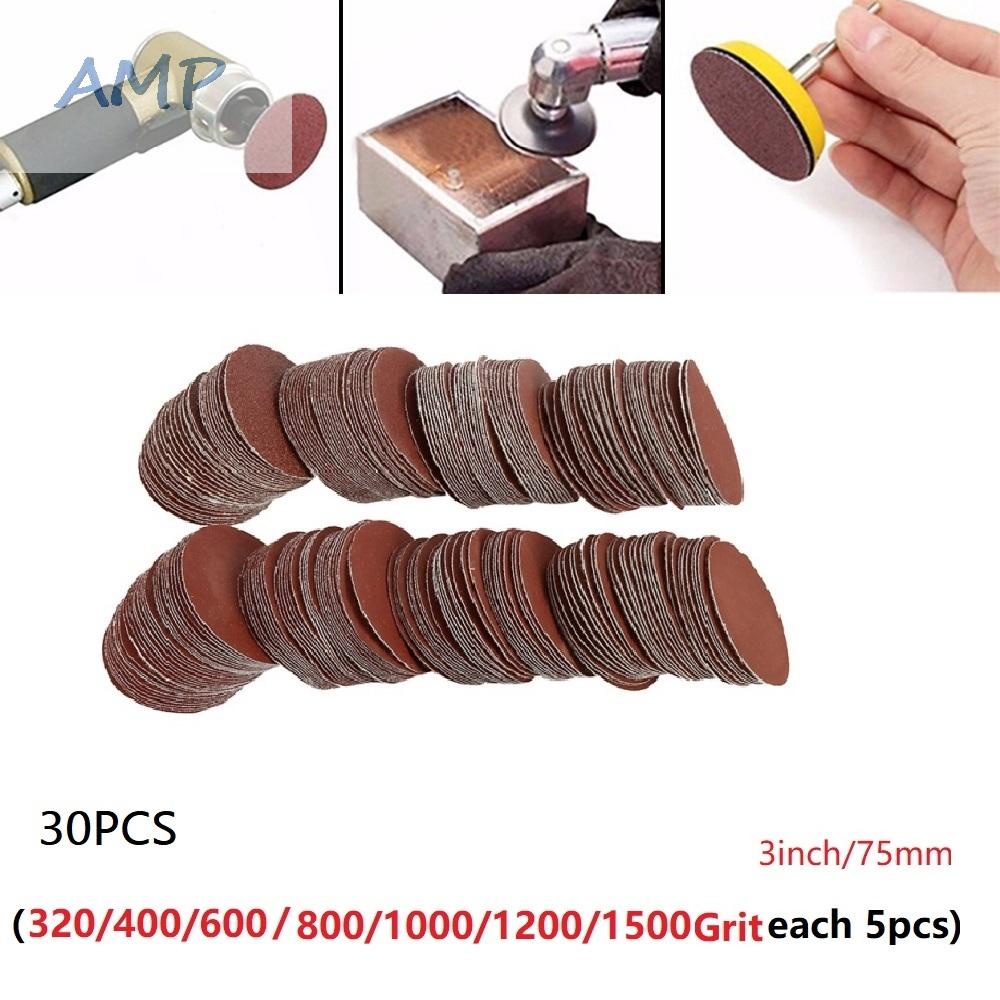 new-8-sanding-discs-3-30pcs-set-polished-stick-plate-resin-bonded-alumina-coated