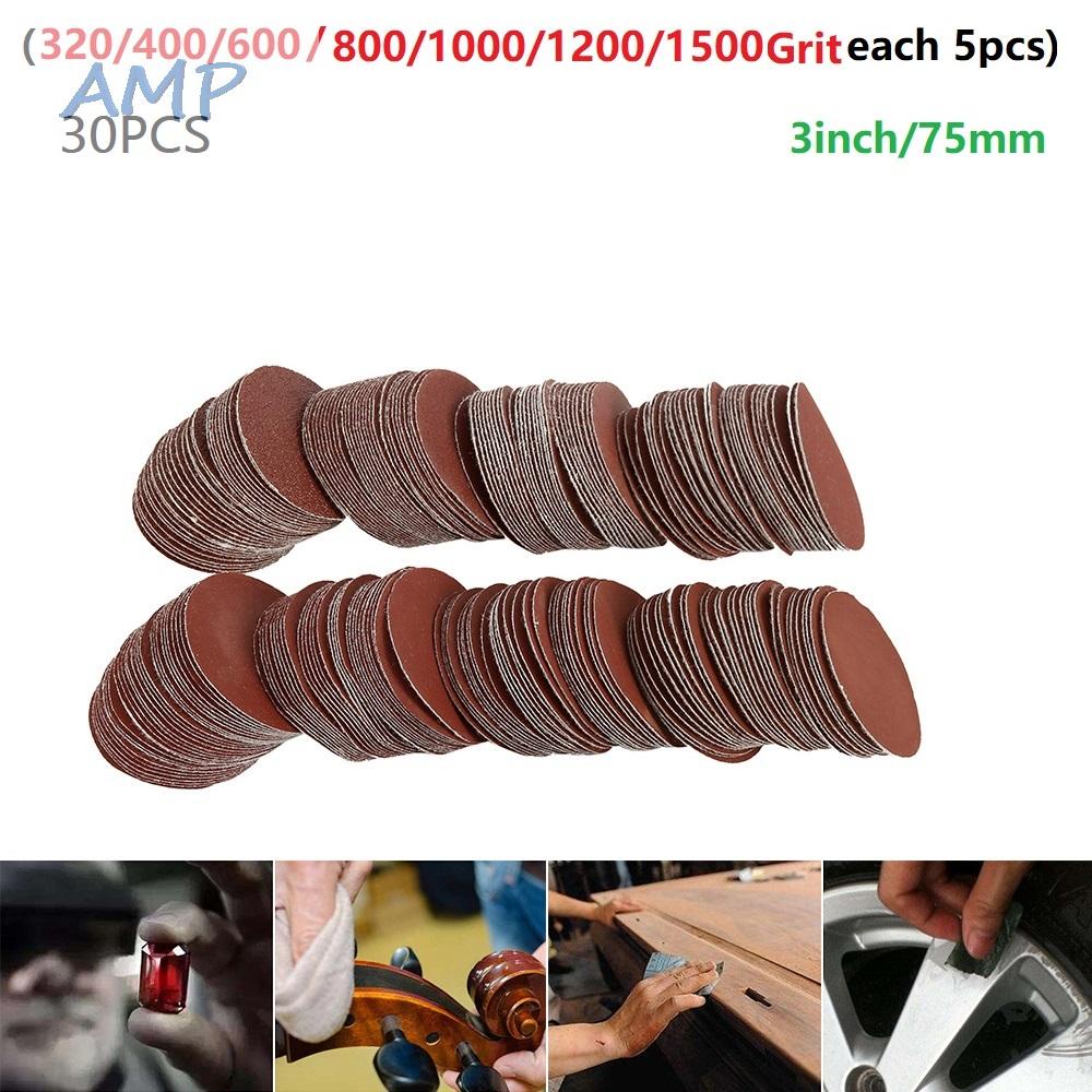 new-8-sanding-discs-3-30pcs-set-polished-stick-plate-resin-bonded-alumina-coated