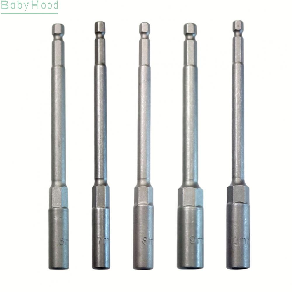 big-discounts-efficient-socket-wrench-extension-sleeve-set-of-5-150mm-hex-nut-driver-drill-bit-bbhood