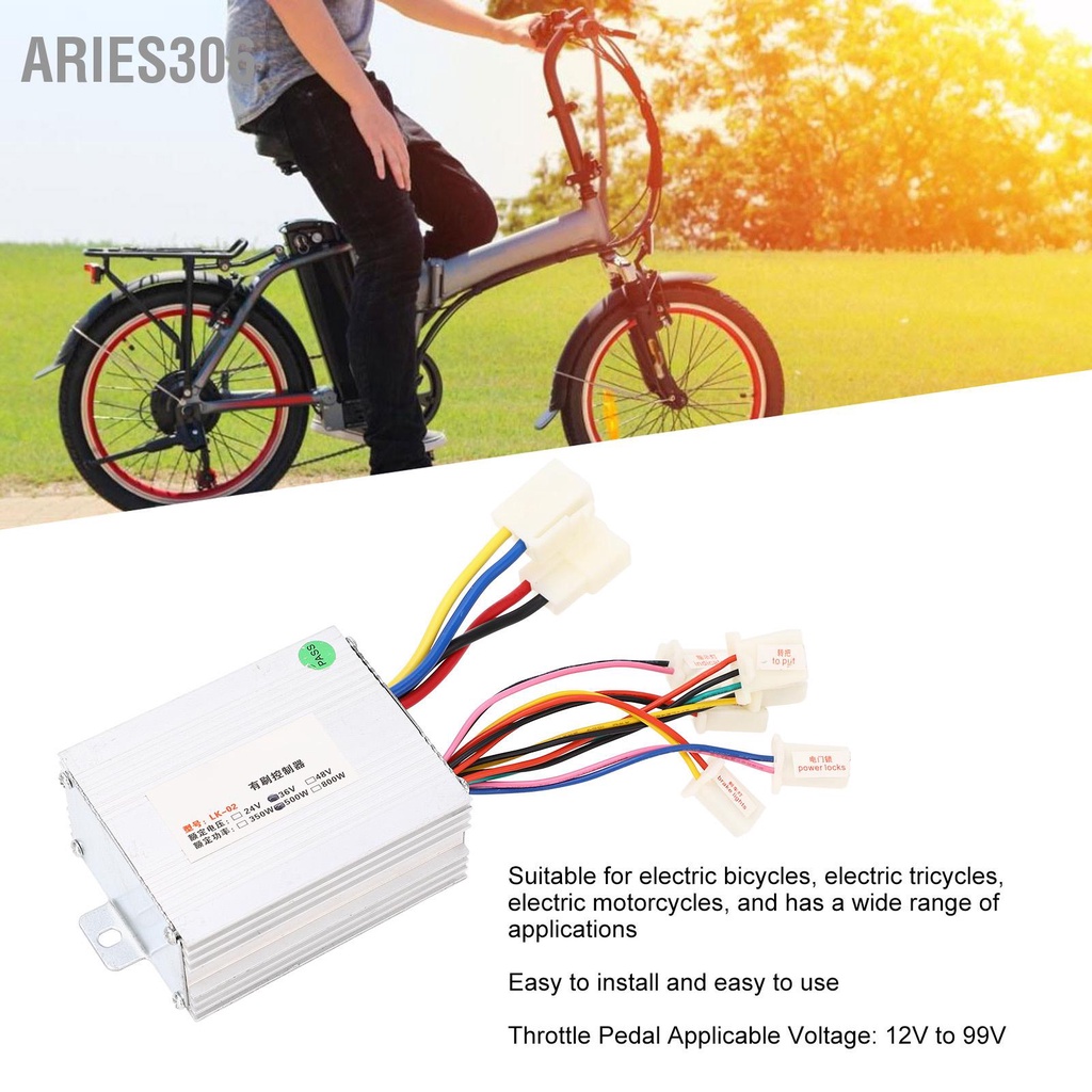 aries306-36v-500w-คันเร่งเหยียบ-controller-สวิทช์ไฟหน้าไฟฟ้าจักรยานชุดสำหรับรถสามล้อ