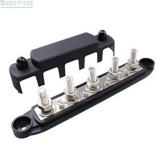 【Big Discounts】Easy and Secure Power Wiring Black&amp;Red 5 Post Terminal Screw Bus Bar for Cars RV#BBHOOD