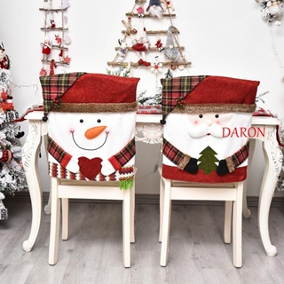Daron ผ้าคลุมเก้าอี้ ลายกวางเอลก์ สโนว์แมน สําหรับตกแต่งบ้าน ห้องรับประทานอาหาร ปาร์ตี้คริสต์มาส
